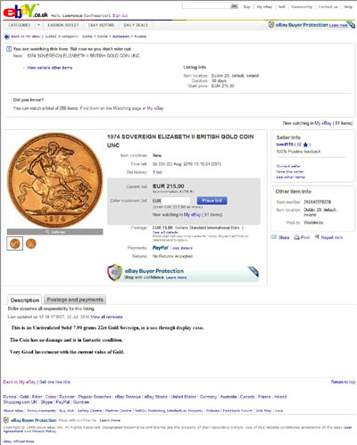 tom4119 1895 Sovereign eBay Auction Listing